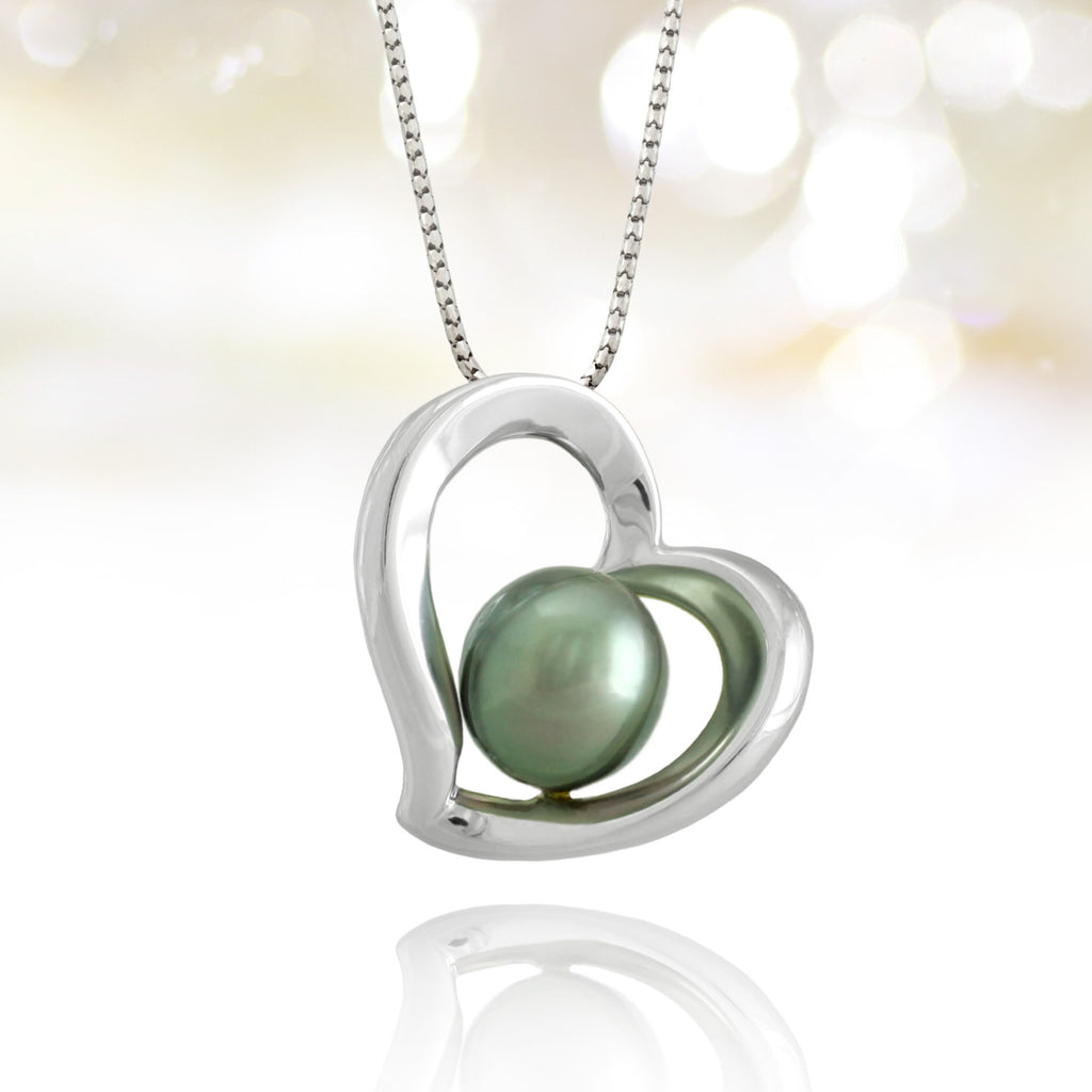 Tahitian pearl pendant in silver - Forever collection - PESVPE00464