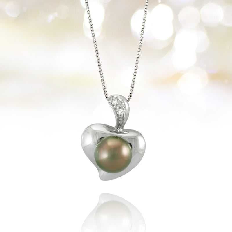 Tahitian pearl pendant in silver - Forever collection - PESZKS00003
