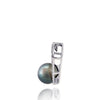 Tahitian pearl pendant 18k white gold with diamonds - Forever -PEWDPE00525