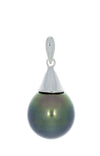 Colgante de perlas de Tahití en plata de ley - Elegancia intemporal - PESVPE00073