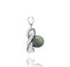 Tahitian pearl pendant in silver and cz - Tiare Tahiti - PESZPE00095