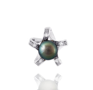 Tahitian pearl pendant in silver - Tiare Tahiti - PESZPE00106