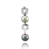 Tahitian pearl pendant in 18k white gold and diamonds - Tiare Tahiti - PEWDPE00551