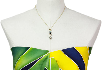 Tahitian pearl pendant in 18k yellow gold with diamonds - Tiare Tahiti