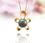 Tahitian pearl pendant in 18k yellow gold - Tiare Tahiti - PEYGPE01159