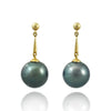 Boucles d'oreilles perles de Tahiti en plaqué or - Elegance intemporelle - EAGPPE00007