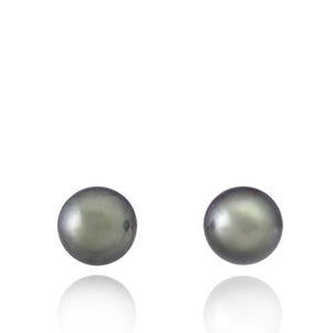 Boucles d'oreilles en perle de Tahiti - Clous en or jaune 18k - EAYGPE00239