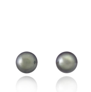 Pendientes de perlas de Tahití - 18k pernos de oro amarillo - EAYGPE00239