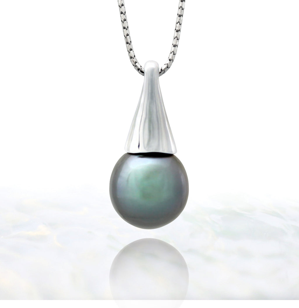 Tahitian pearl pendant - Sterling silver - PESVPE00470