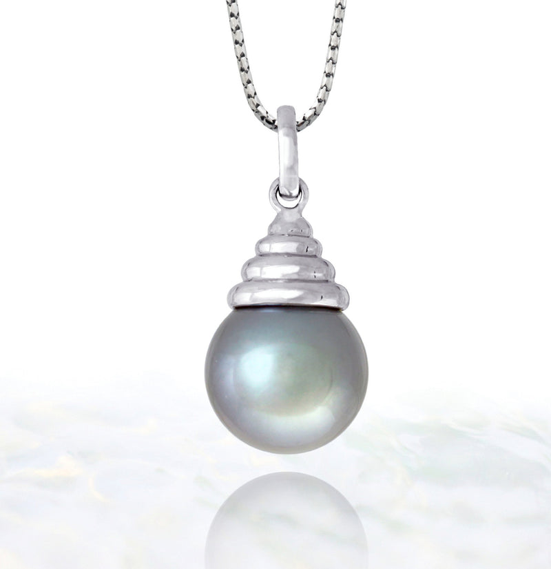 Tahitian pearl pendant - Sterling silver - PESVPE00472