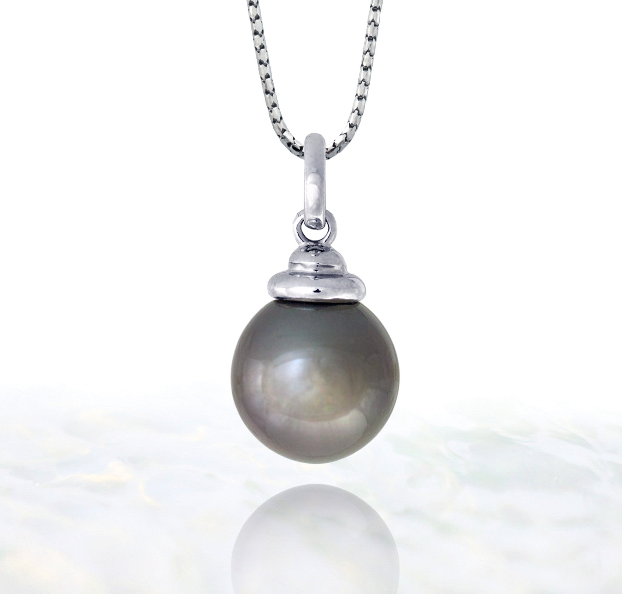 Tahitian pearl pendant - Sterling silver
