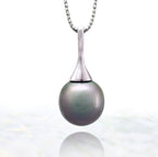 Tahitian pearl pendant - Sterling silver