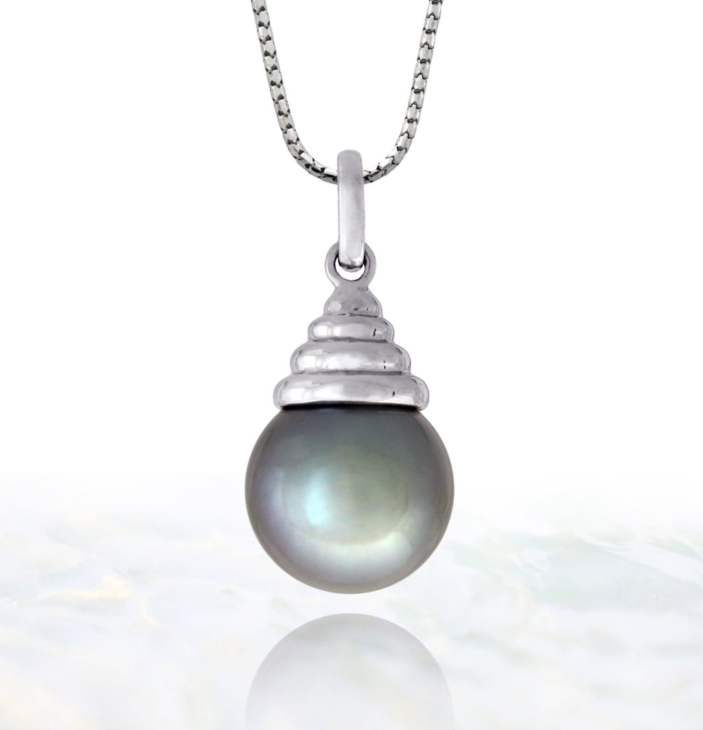 Tahitian pearl pendant - Sterling silver - PESVPE01745