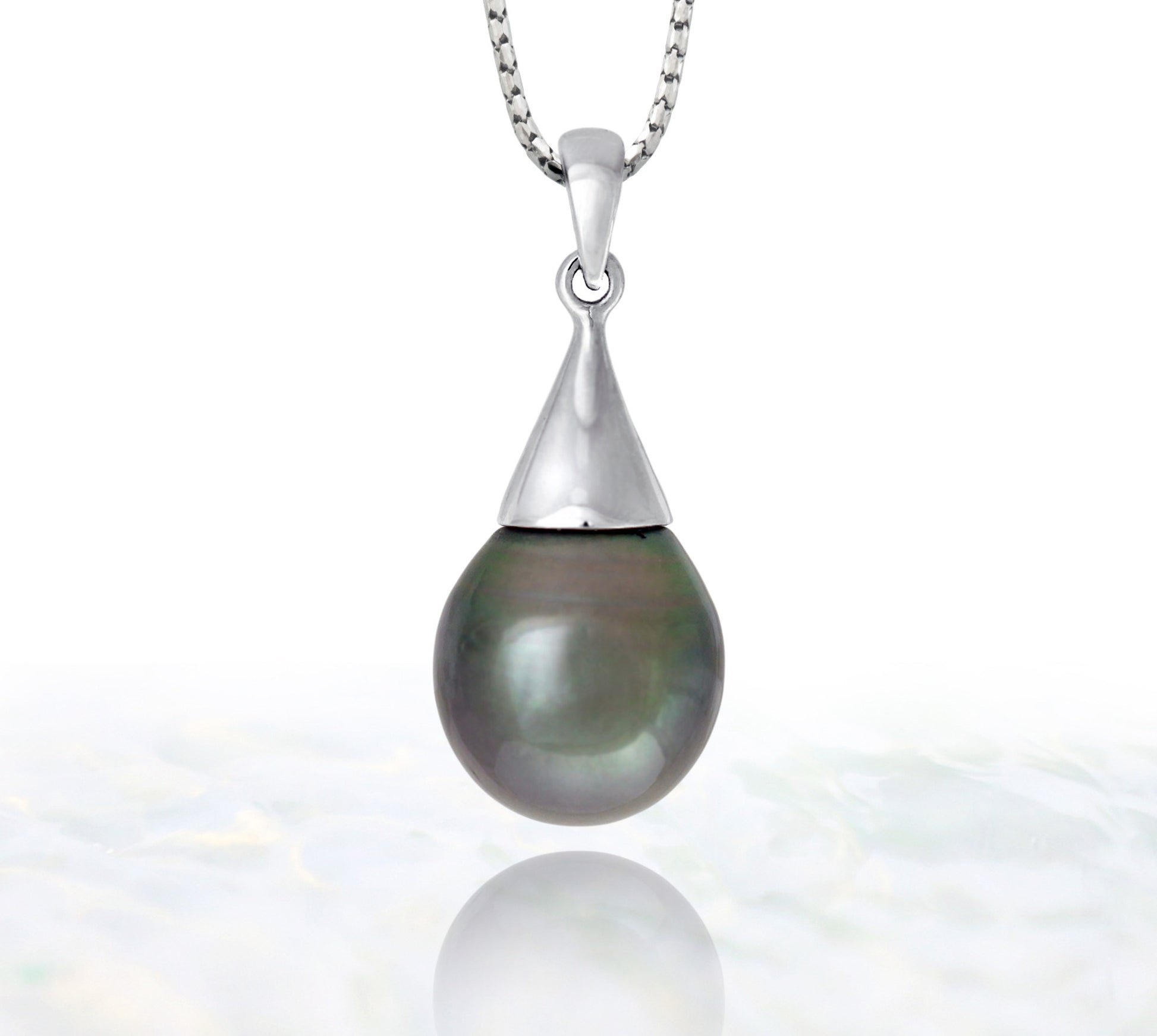 Tahitian pearl pendant - Sterling silver