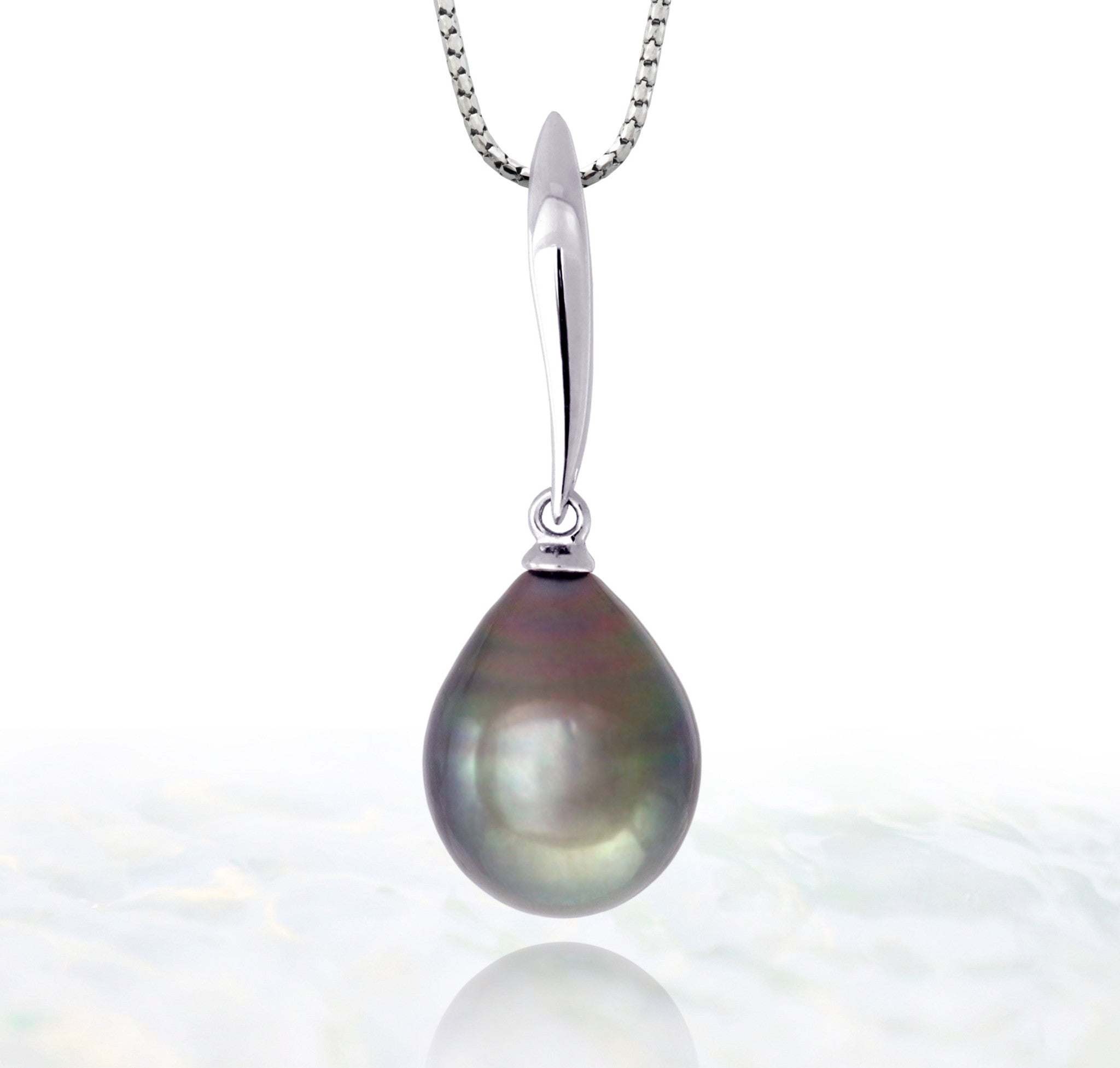 Tahitian pearl pendant - Sterling silver