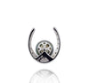 Tahitian pearl pendant in 18k white gold and diamonds - Timeless Elegance - PEWDPE00549