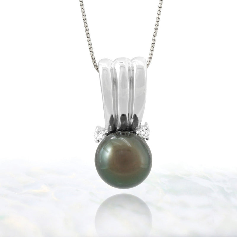Tahitian pearl pendant - Sterling silver - PESZPE00050