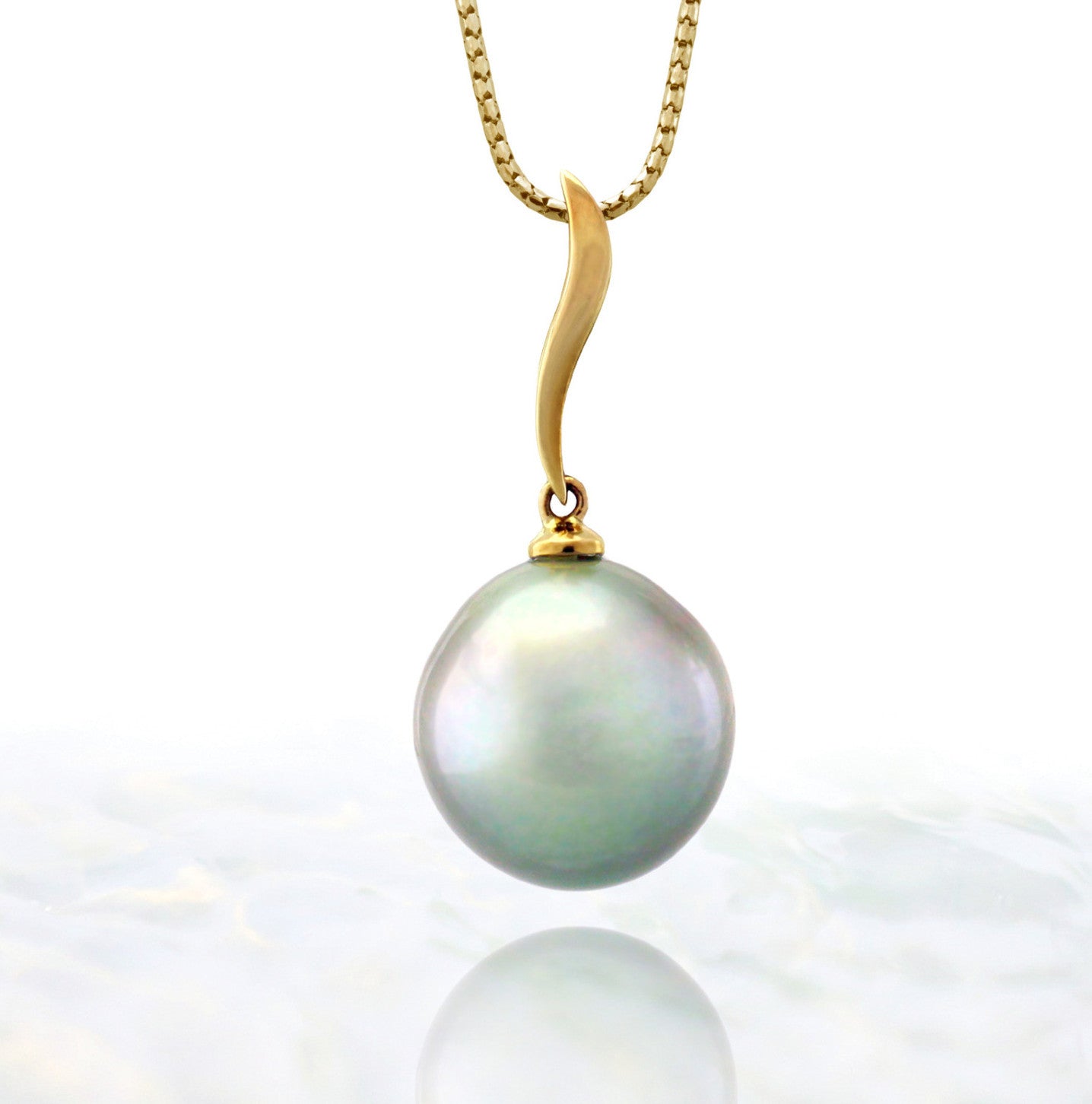 Tahitian pearl pendant outlet yellow gold