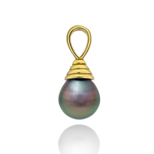 Colgante de perlas de Tahití en oro amarillo 18k - Elegancia intemporal - PEYGPE01111