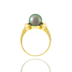 Tahitian pearl ring - 18K gold classic design - RGYDPE01016