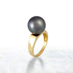 Tahitian pearl ring - 18K yellow gold - RGYGPE00032
