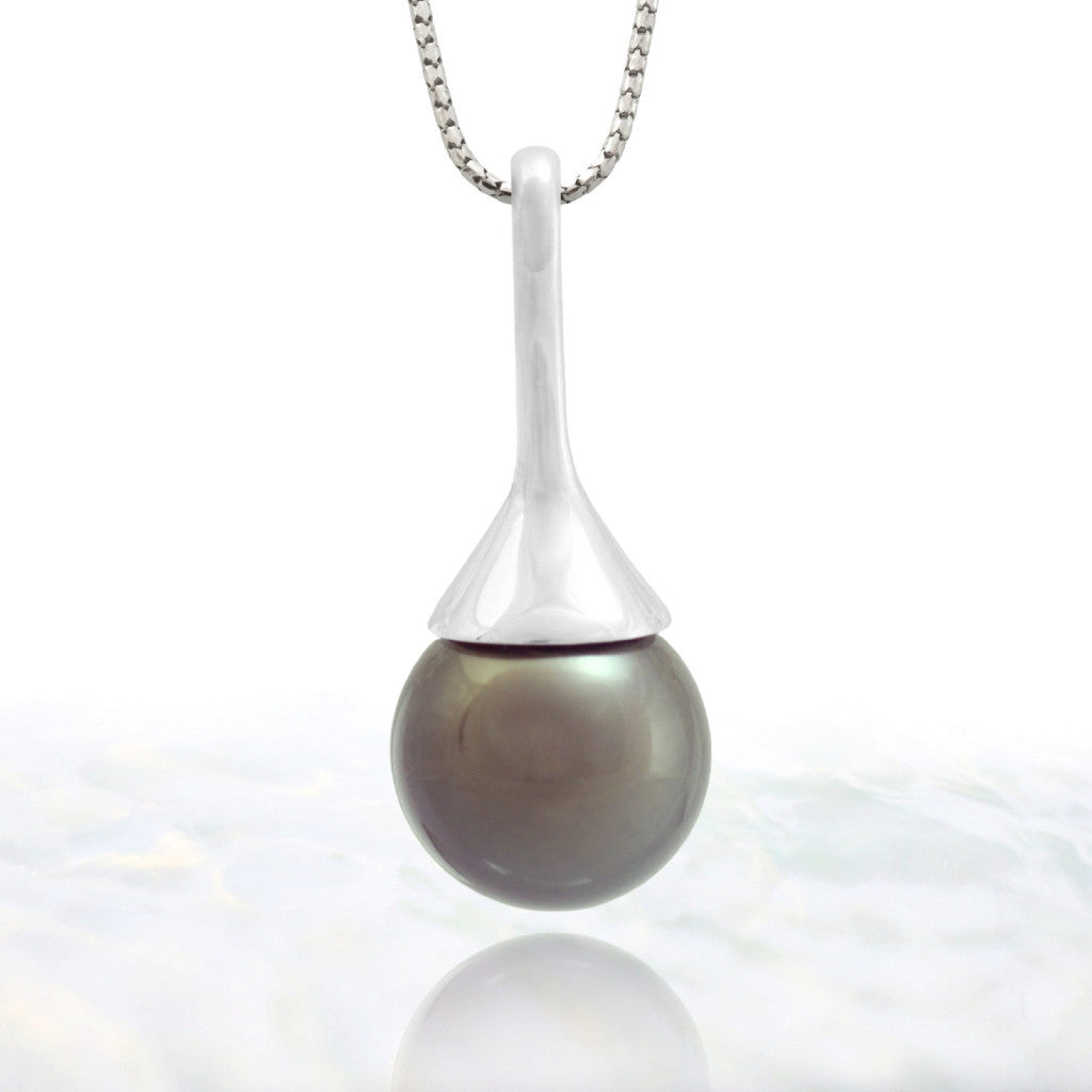 Tahitian pearl pendant - Sterling silver - PESVPE00471