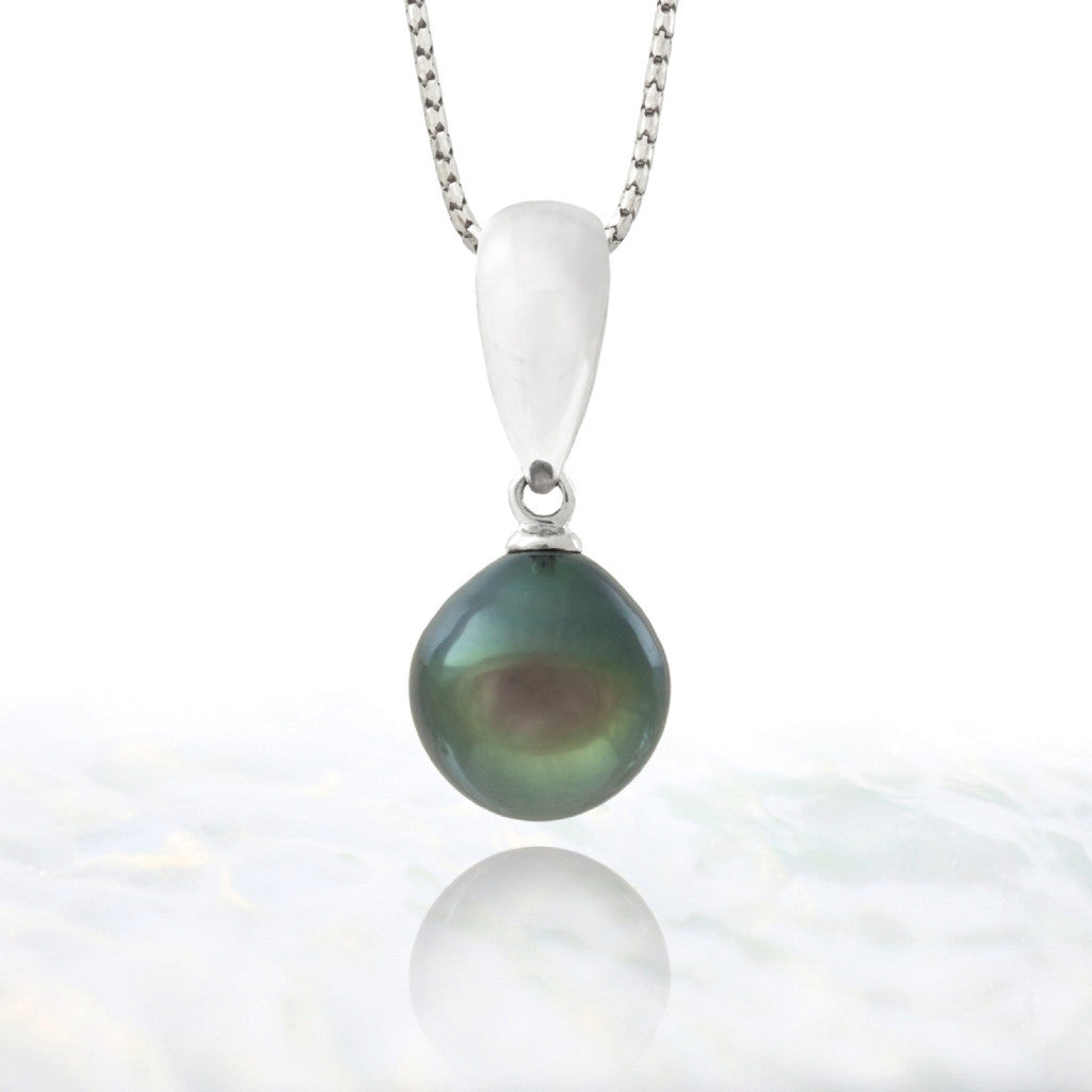 Tahitian pearl pendant - Sterling silver - PESVPE00476
