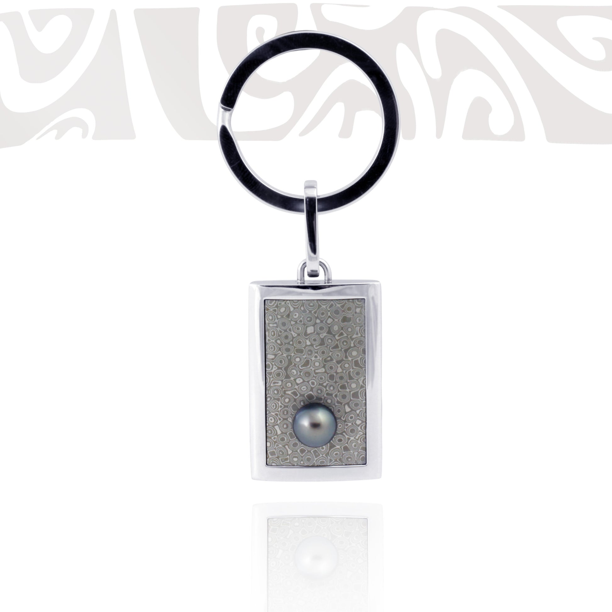 Tahitian pearl Key chain - Tribal Identity - KCSSPE00003
