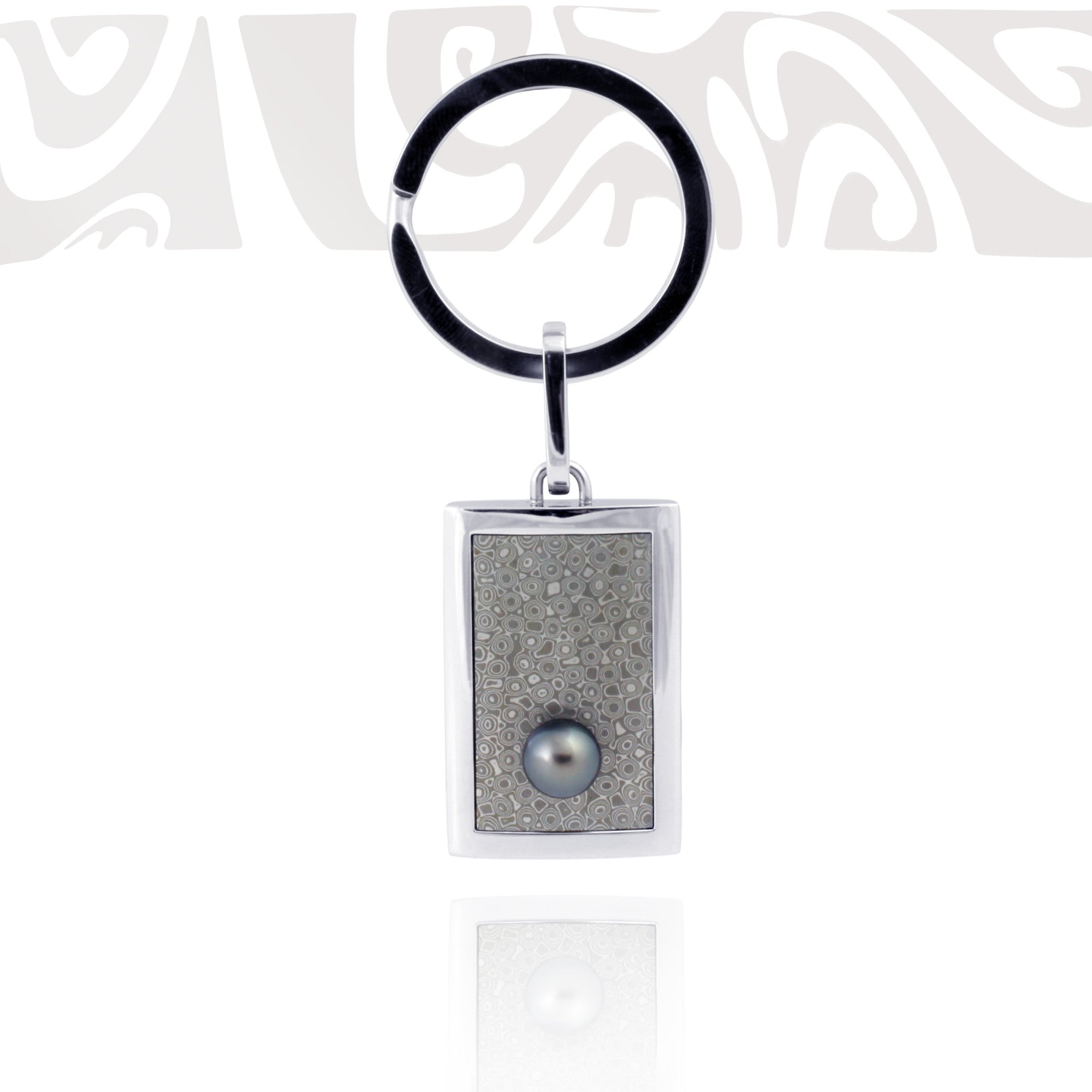 Tahitian pearl Key chain - Tribal Identity - KCSSPE00003