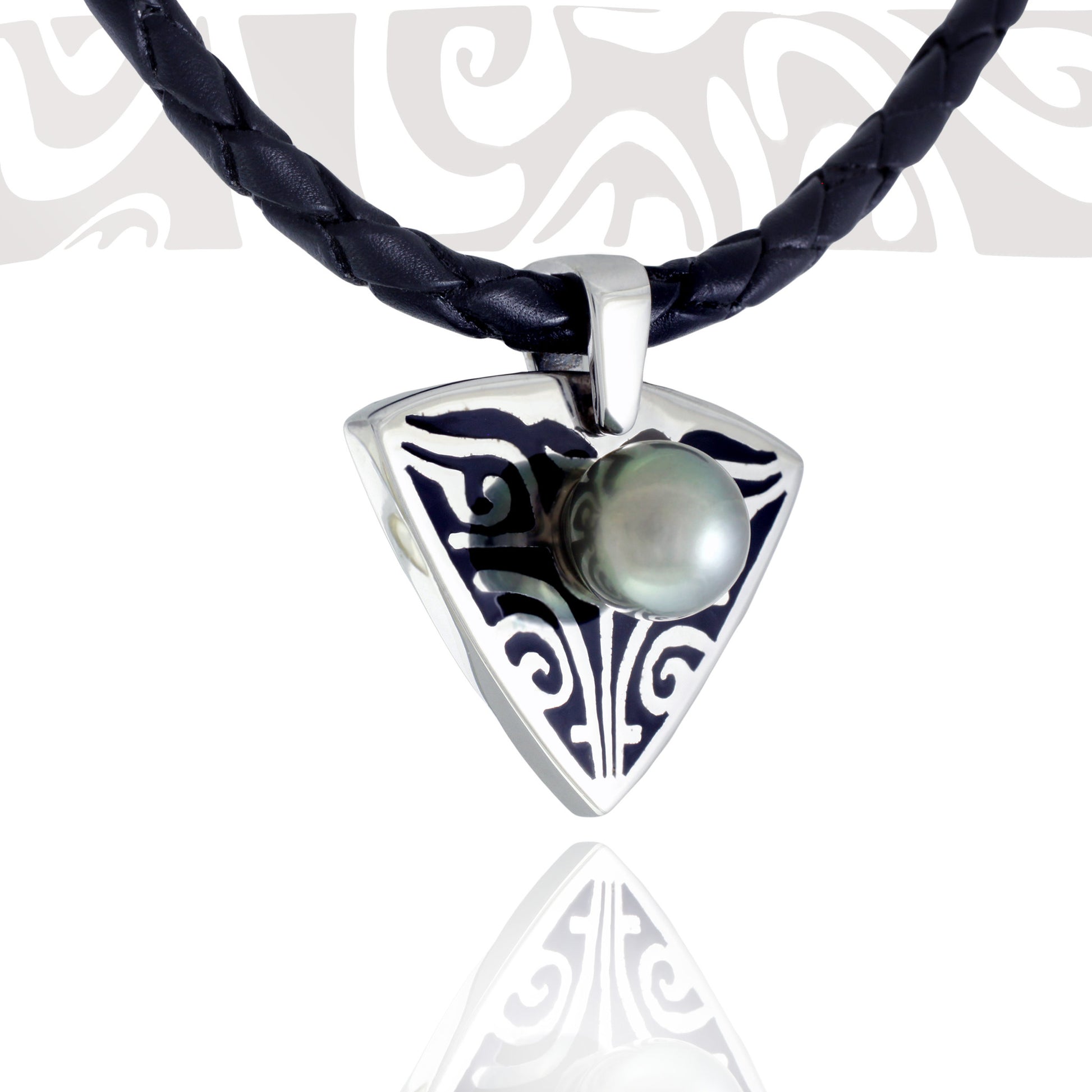 Tahitian pearl necklace - Tribal Identity - NDOMPE01274