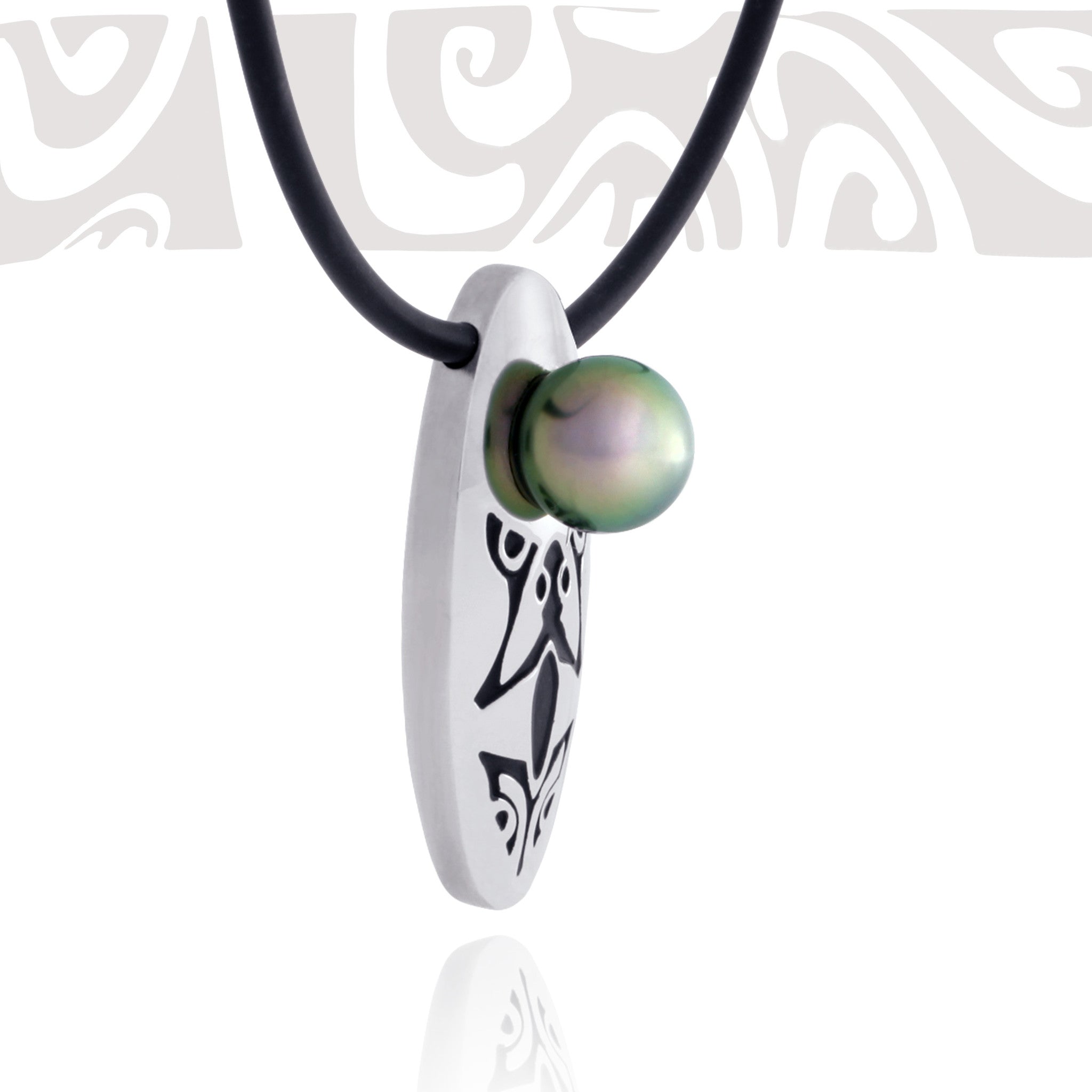 Tahitian pearl necklace - Tribal Identity