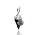 Tahitian pearl pendant in 18k white gold - Tribal Identity