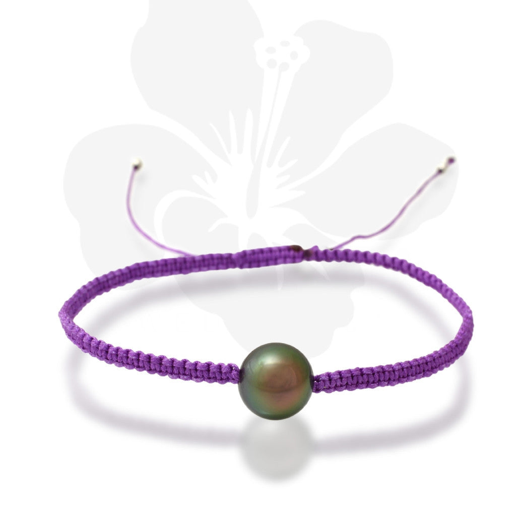 Tahitian pearl bracelet - Aloha! -BROMPE00220