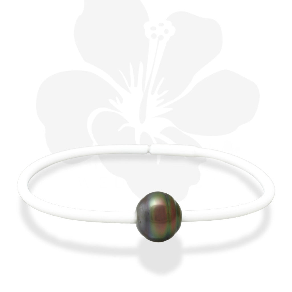Tahitian pearl bracelet - Aloha! - BROMPE00233a