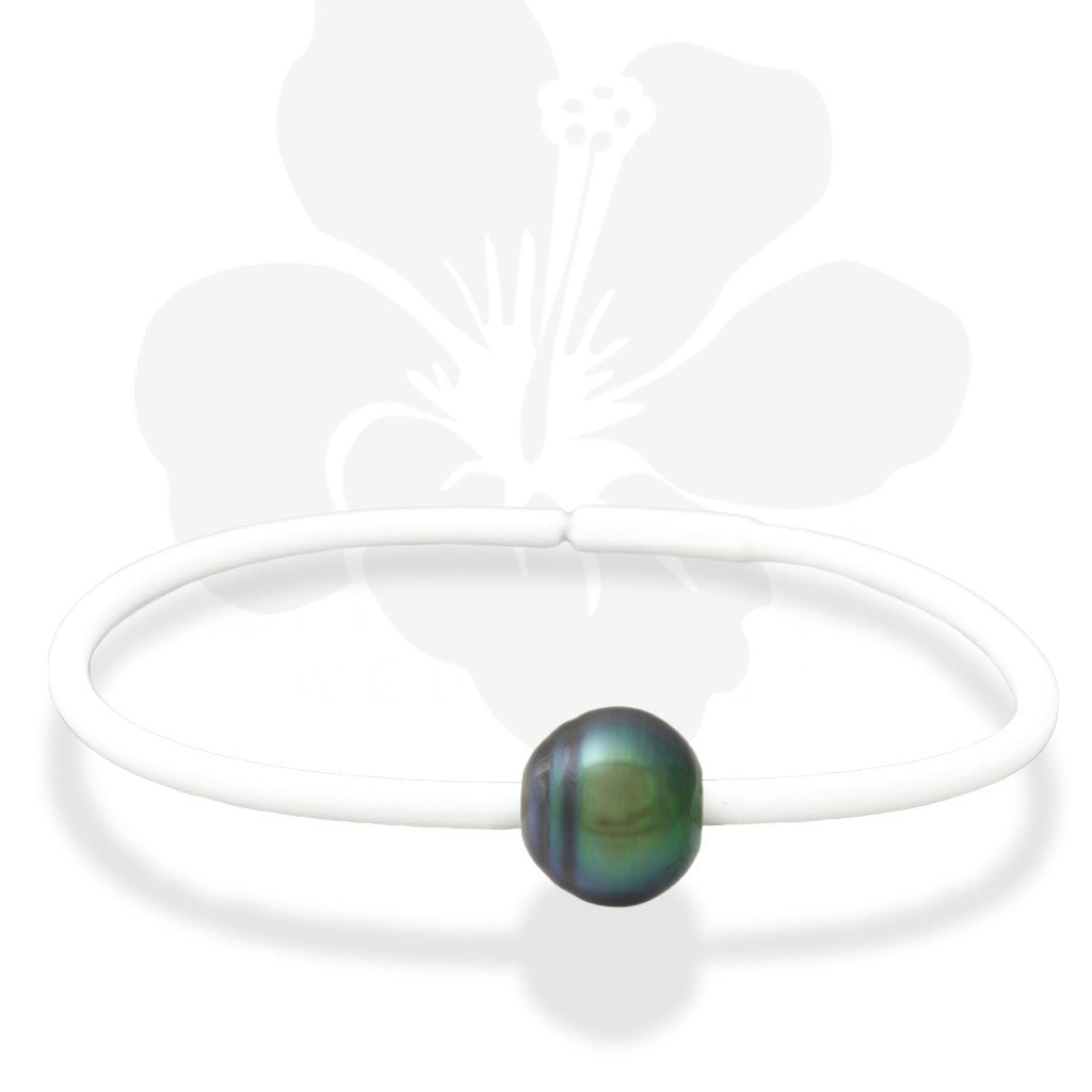 Tahitian pearl bracelet - Aloha! - BROMPE00233b