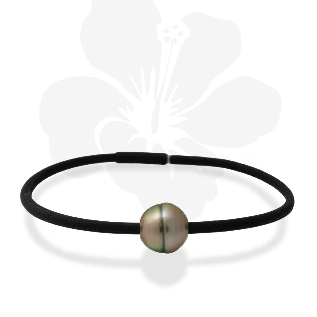 Tahitian pearl bracelet - Aloha! - BROMPE00234a
