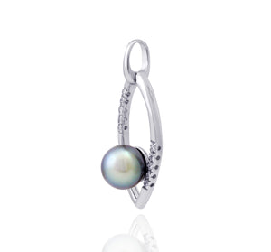 Colgante de perlas de Tahití en plata - ¡Aloha! - PESZPE00080