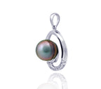 Tahitian pearl pendant - Silver - Circle of Life