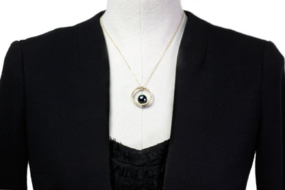 Pendentif perle de Tahiti - Or jaune 14 carats - Cercle de Vie