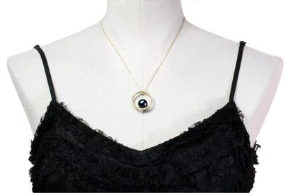 Pendentif perle de Tahiti - Or jaune 14 carats - Cercle de Vie