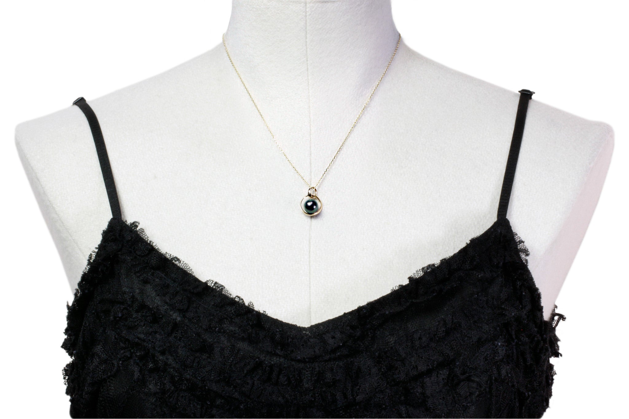 Tahitian pearl pendant 18k yellow gold - Circle of Life