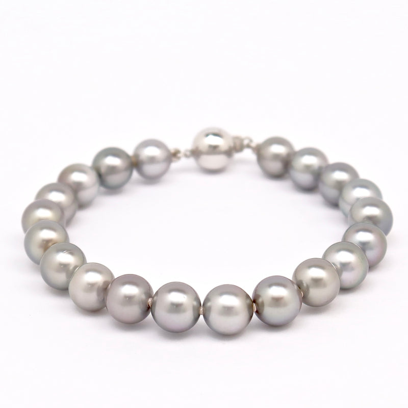 Tahitian Pearl Bracelet with Grey pearls - BRPOGX2100