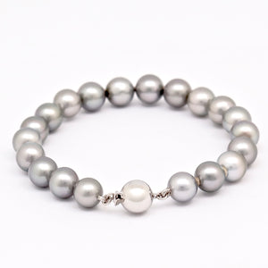 Pulsera de perlas de Tahití con perlas grises - BRPOGX2100