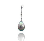 Tahitian pearl pendant - 18k white gold - Rainbow drops