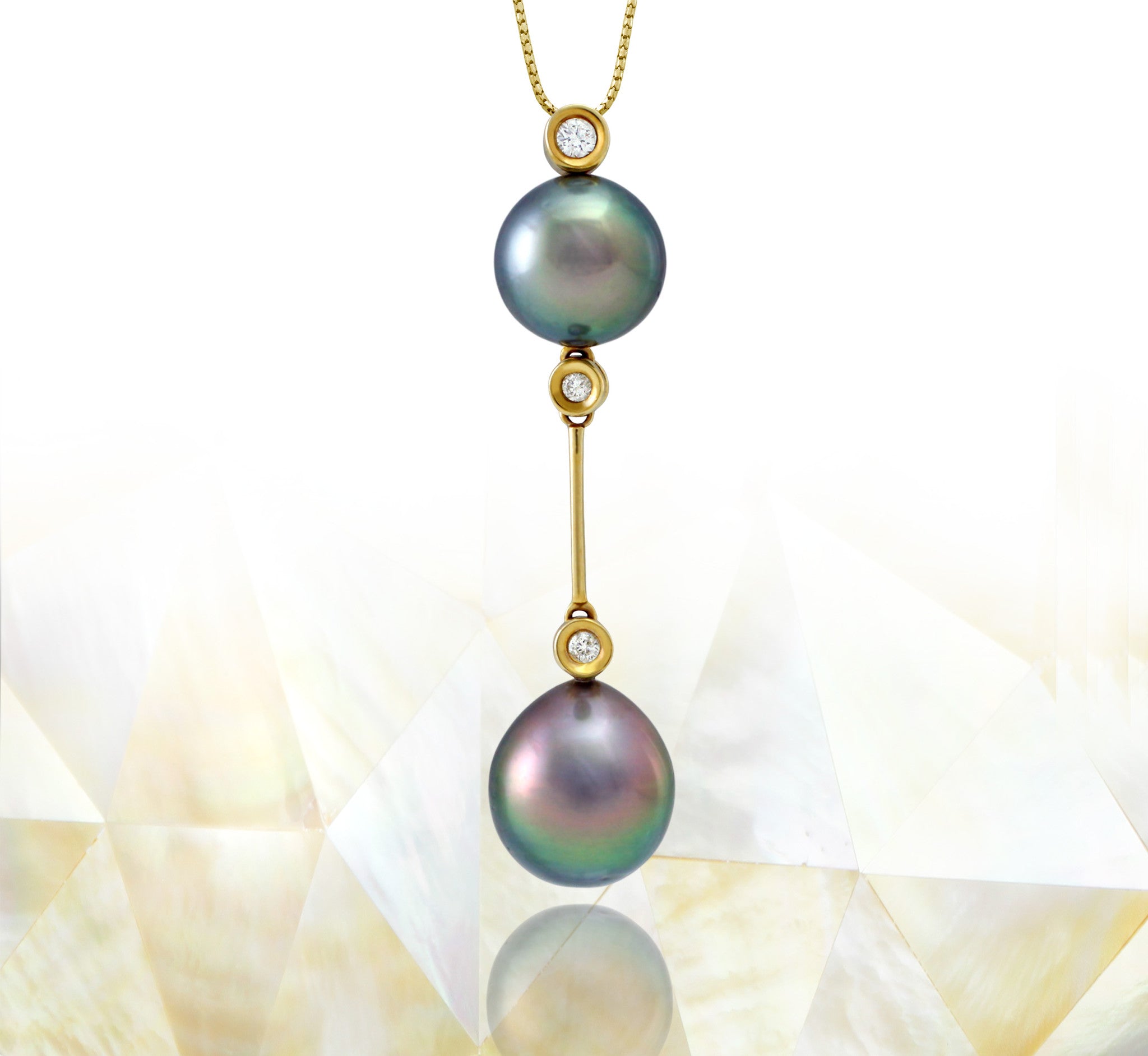 Tahitian pearl discount drop necklace
