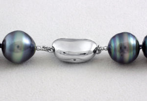 Hilo de perlas de Tahití - Cierre de plata - NESVPE01045