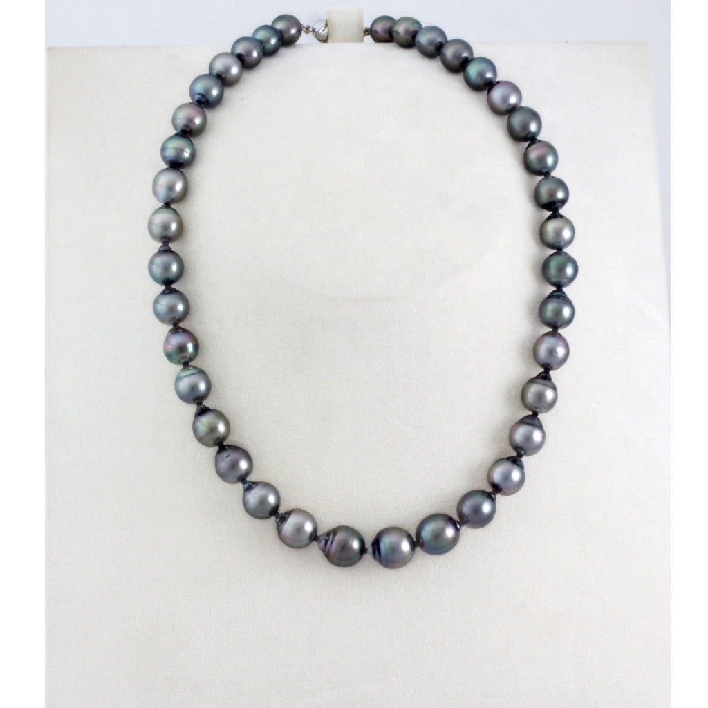 Tahitian pearl strand - Silver clasp - NESVPE01066