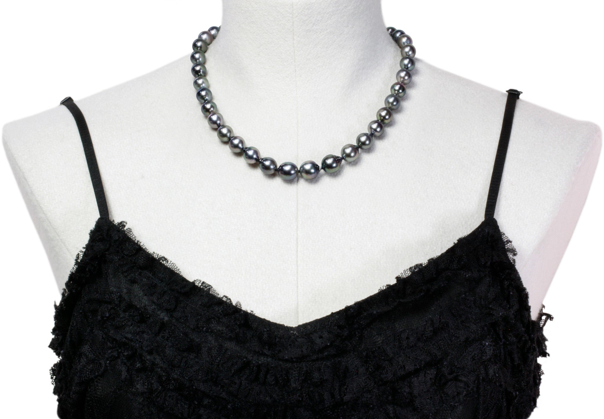 Tahitian pearl strand - Silver clasp - NESVPE01066