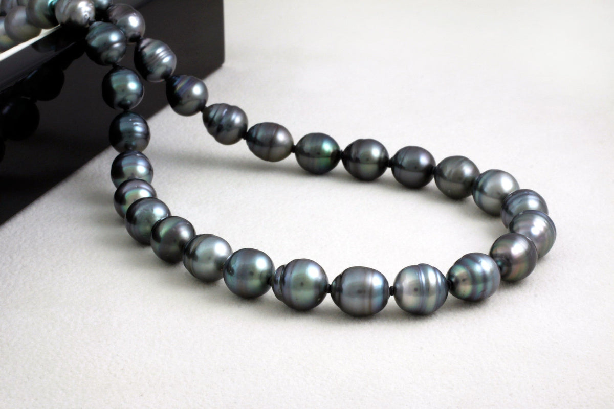 Rang de perles de Tahiti - Fermoir argenté — photo 1