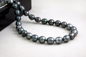 Hilo de perlas de Tahití - Cierre de plata - NESVPE01113